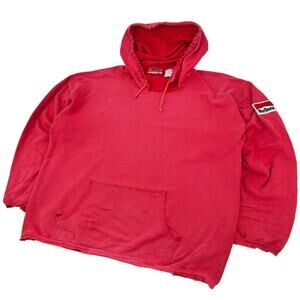 Vtg 90s Marlboro Men's Size XL Distressed Faded Thrashed Red Hoodie Sweatshirt